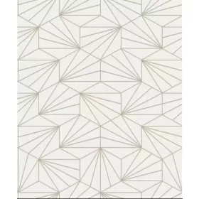 Fehér alapon ezüst absztrakt mintás tapéta (L94900)