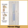 Havas tölgy Nida2 MDF üveges beltéri ajtó blokk vagy állítható tokkal – PrimeGallery
