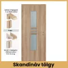 Skandináv tölgy Nida2 MDF üveges beltéri ajtó blokk vagy állítható tokkal – PrimeGallery