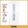 Fehér Nida2 MDF üveges beltéri ajtó blokk vagy állítható tokkal – PrimeGallery