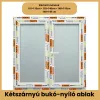 CanDo DELUXE ISO PLUS 3 rétegű PVC kétszárnyú bukó-nyíló ablak több méretben