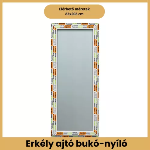CanDo DELUXE ISO PLUS 3 rétegű PVC bukó-nyíló erkélyajtó 88x208 cm