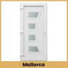 Exclusive Mallorca fehér bejárati ajtó dekoratív üvegbetétekkel 98x208 cm