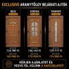 Exclusive aranytölgy Ibiza Korzika Tenerife bejárati ajtó 98x208 cm – PVC kültéri ajtó kétoldali aranytölgy színben