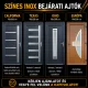 Cando színes inox műanyag bejárati ajtó inox díszítéssel 98x208 cm – PrimeGallery