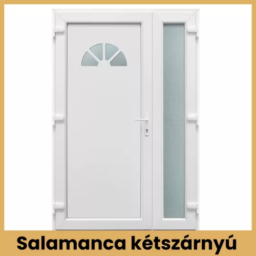 CanDo Salamanca kétszárnyú PVC bejárati ajtó 138x208 cm fehér kivitel