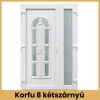 CanDo Korfu 8 kétszárnyú PVC bejárati ajtó 138x208 cm fehér kivitel