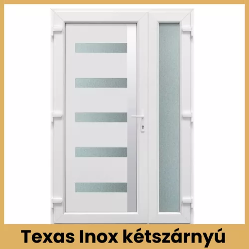 CanDo Texas kétszárnyú PVC bejárati ajtó 138x208 cm fehér kivitel