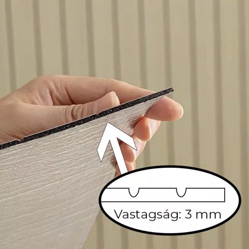 Öntapadós PVC dekorpanel, 4db-os csomag, világos barna lambéria minta, 30 x 60 cm