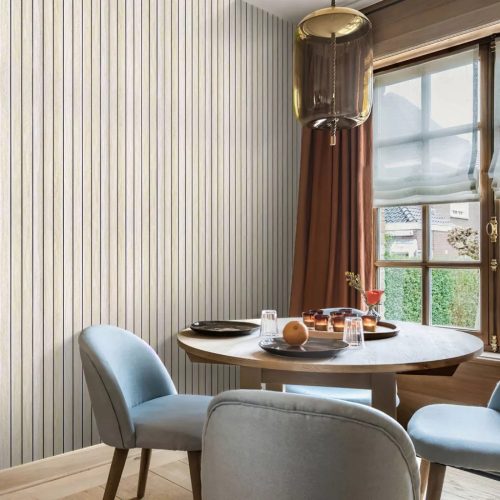 Öntapadós PVC panel, 280 x 60 cm, Világos barna lambéria minta