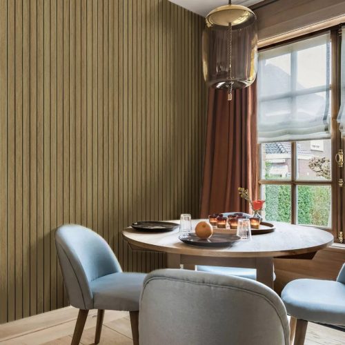 Öntapadós PVC panel, 280 x 60 cm, Natúr tölgy lambéria minta