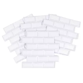   Csempematrica, 3D Öntapadós falpanel, Fehér csempe, 4db/csomag