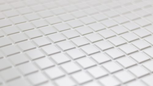 3D PVC falpanel Fényes  fehér mozaik 2x2 cm mintás