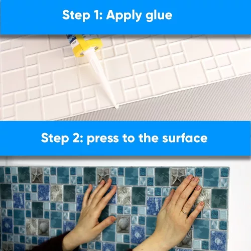 3D PVC falpanel Mosaic Sea Breeze