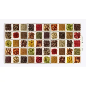 3D PVC falpanel Világ fűszerei mintás