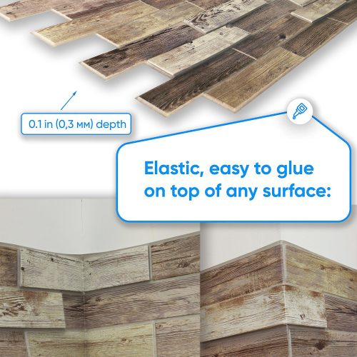 3D PVC falpanel Holland tölgyfa mintás