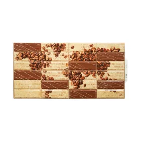 3D PVC falpanel Kávészem mintás