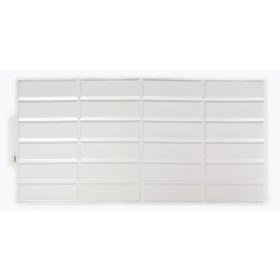 3D PVC falpanel Fényes fehér csempe mintás