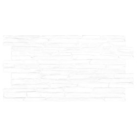 3D PVC falpanel Klasszikus fehér palakő mintás