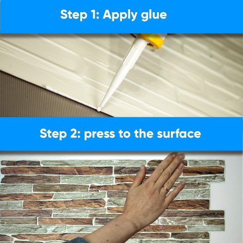 3D PVC falpanel Gibraltár mintás