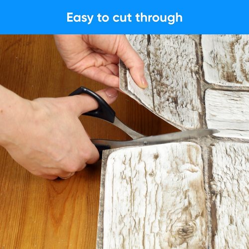 3D PVC falpanel Fehér farönkök mintás