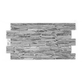 3D PVC falpanel Klasszikus szürke palakő mintás