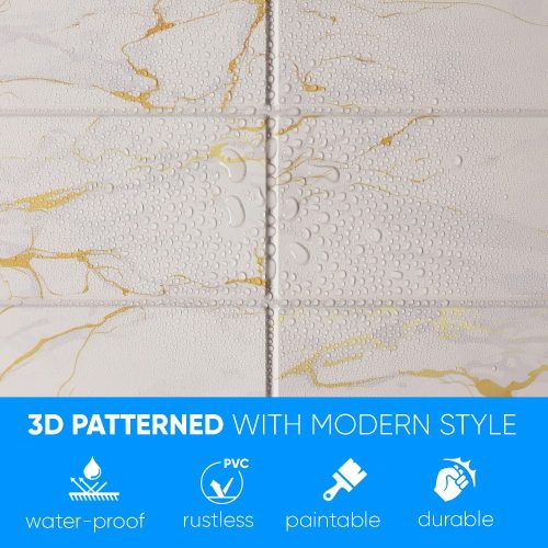 3D PVC falpanel Tile Marble Fusion