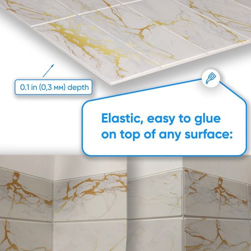 3D PVC falpanel Tile Marble Fusion