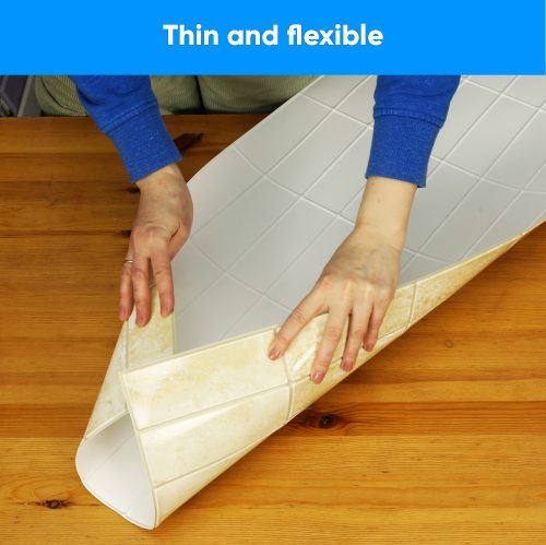 3D PVC falpanel Krém csempe mintás