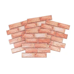   Csempematrica, 3D Öntapadós falpanel, Piros tégla, 4db/csomag