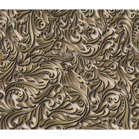 Dimex tapéta, Fehér barna levél mintás, 7,5m2/tekercs