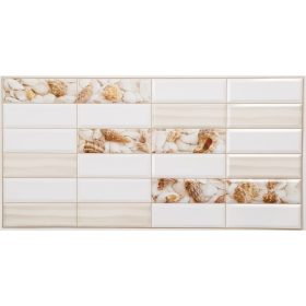   FLEXWALL Tile Sandy coast kagylós csempe PVC falpanel 96x48 cm, fürdőszoba, konyha