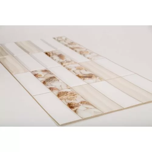 FLEXWALL Tile Sandy coast kagylós csempe PVC falpanel 96x48 cm, fürdőszoba, konyha