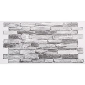   FLEXWALL Grey Stone szürke kő PVC falpanel 98x49,5 cm, beltéri falburkolat