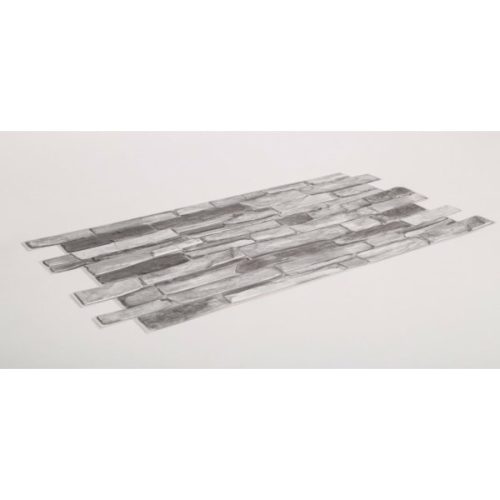FLEXWALL Grey Stone szürke kő PVC falpanel 98x49,5 cm, beltéri falburkolat