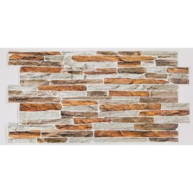   FLEXWALL Gibraltar szeletelt kő PVC falpanel 98x50 cm, beltéri burkolat