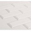 Falburkolat - FLEXWALL Grey Seam Fehér csempe, szürke fuga PVC falpanel 96x48 cm
