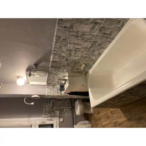 FLEXWALL Dark Stone szürke kő PVC falpanel 98x50 cm, beltéri falburkolat