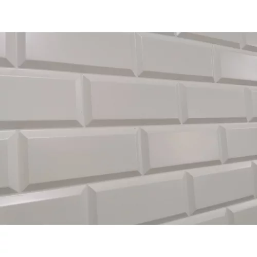 FLEXWALL White Unit fehér csempe fehér fugával PVC falpanel, konyha, fürdőszoba burkolat
