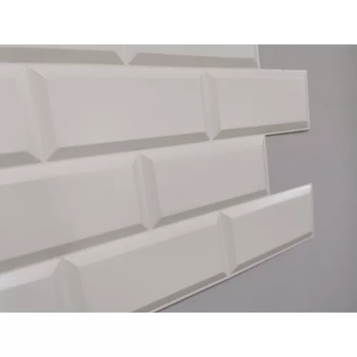 FLEXWALL White Unit fehér csempe fehér fugával PVC falpanel, konyha, fürdőszoba burkolat