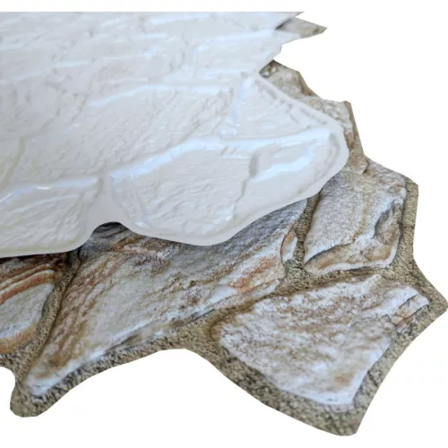 FLEXWALL Rock Beige - bézs színű kőmintás PVC falburkolat