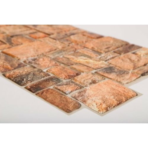 FLEXWALL Natural Stone kő PVC falpanel barna kőmintás 98x49,5 cm falburkolat