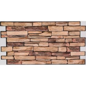   FLEXWALL Natural Stone Slate kő PVC falpanel barna 98×49,5 cm, kőhatású