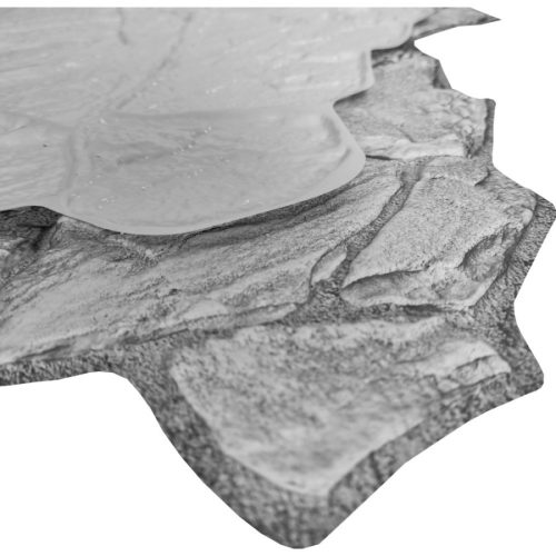 FLEXWALL Rock Dark grey - Sötét szürke színű kőmintás PVC falburkolat, falipanel