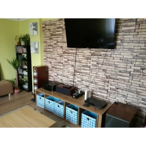 FLEXWALL Natural Stone Slate kő PVC falpanel barna 98×49,5 cm, kőhatású