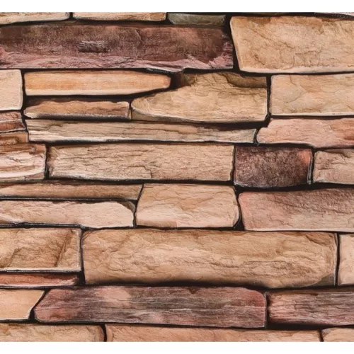 FLEXWALL Natural Stone Slate kő PVC falpanel barna 98×49,5 cm, kőhatású
