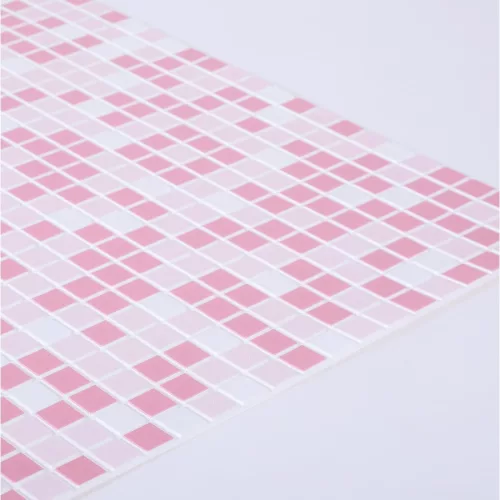 FLEXWALL Mosaic Pink - Rózsaszín Mozaik PVC falpanel, 96×48 cm, konyha, fürdőszoba burkolat