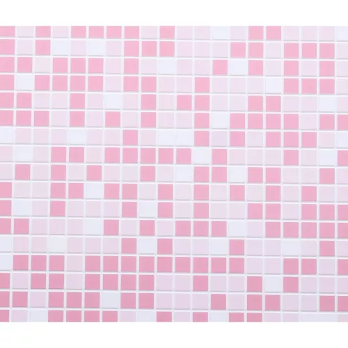 FLEXWALL Mosaic Pink - Rózsaszín Mozaik PVC falpanel, 96×48 cm, konyha, fürdőszoba burkolat