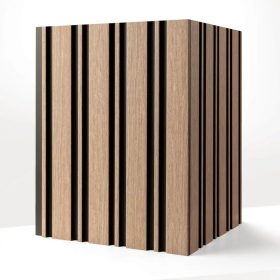   MILO Tölgy Lamelio lamella fa hatású falburkolat, bordázott lamella falipanel (12,2x270cm)