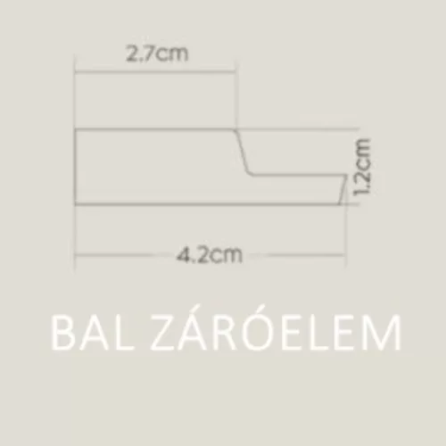 MILO Tölgy Lamelio lamella bal záróelem (4,2x270cm)